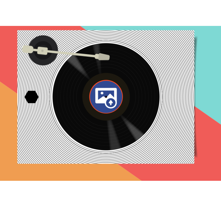 Müzik temalı duvar resmi vinyl kayıt aşkı - TenStickers
