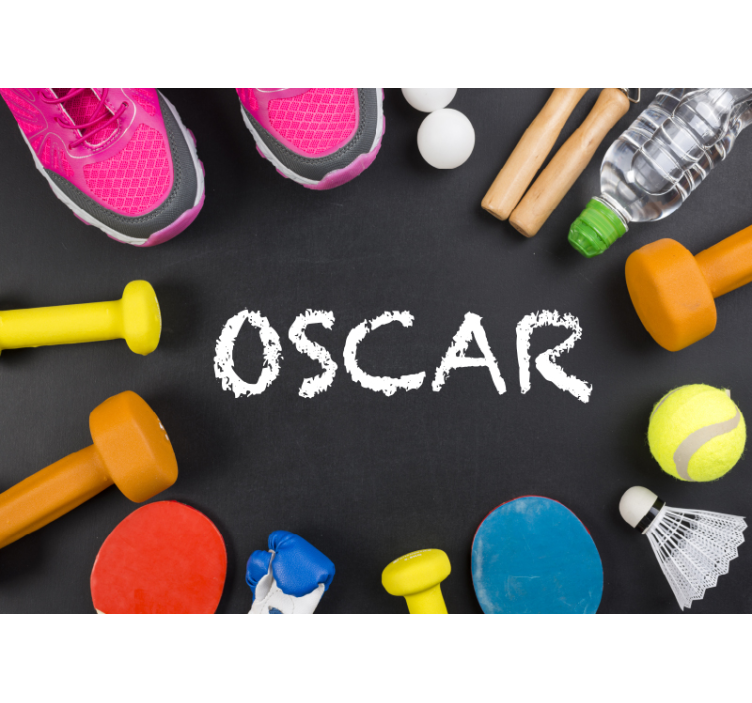 Soyut duvar resim - fitness temel eşyaları sergisi - TenStickers