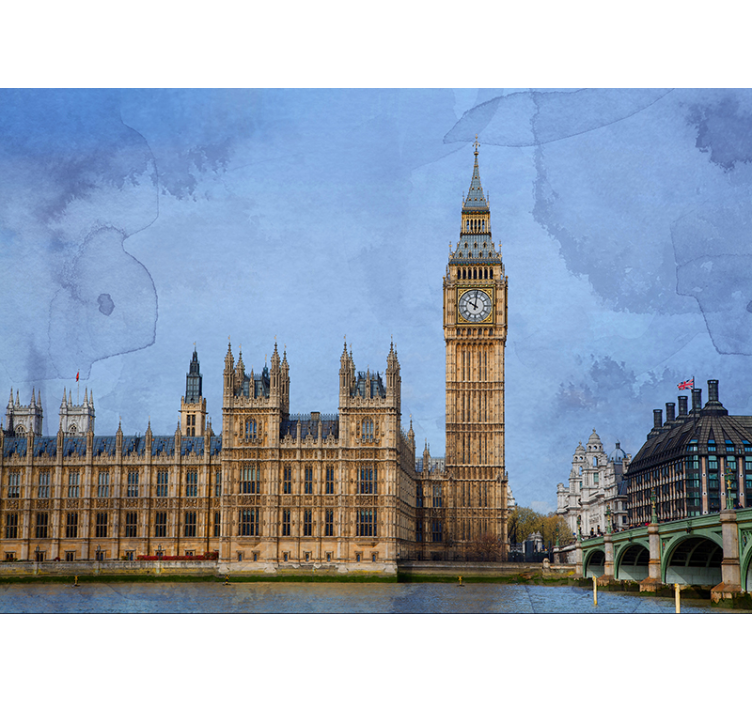 Big ben simgesi Londra duvar resim - TenStickers