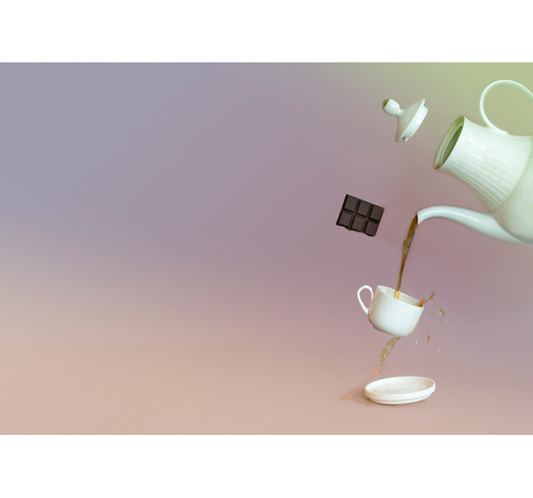 Yüzen çay anları müzik temalı duvar resim - TenStickers