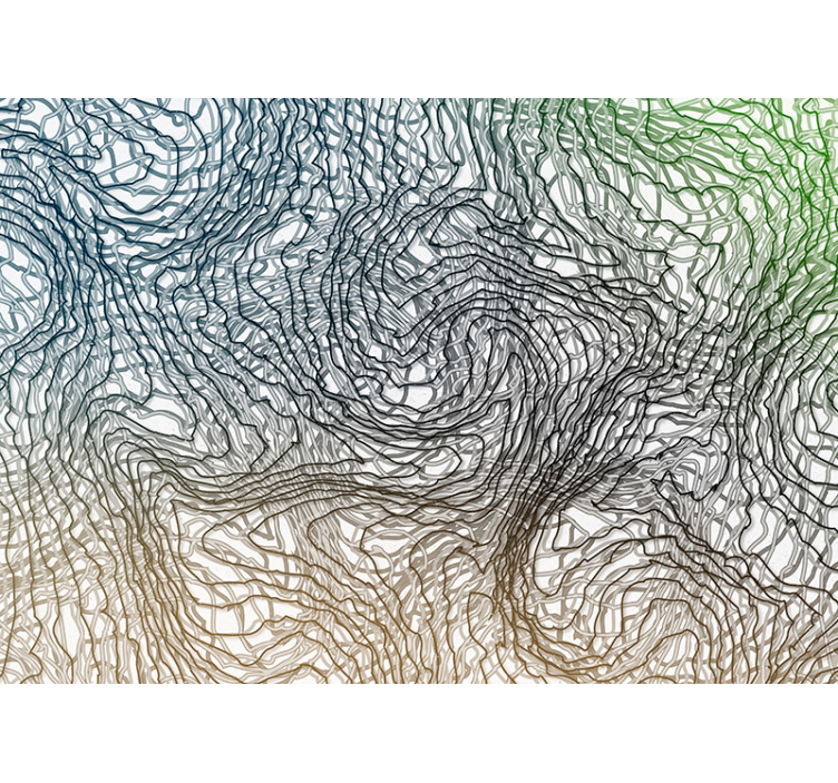 Organik çizgi desenleri doku ve desen duvar resim - TenStickers