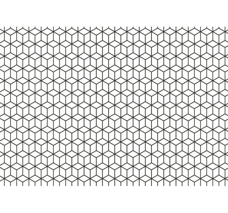 Geometrik küp deseni doku ve desen duvar resim - TenStickers