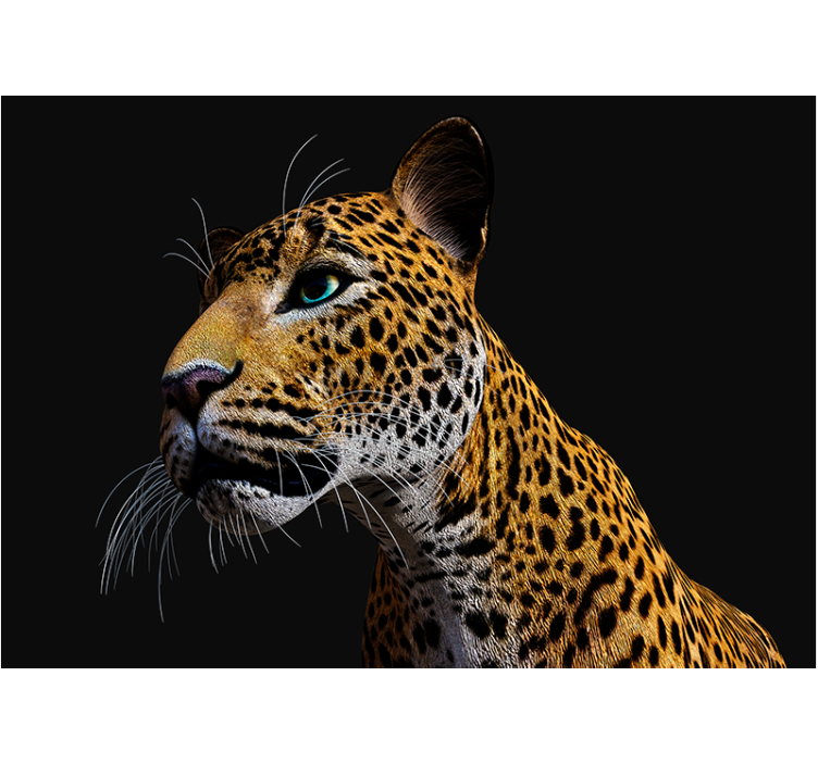 3d fierce leopard 3d duvar resmi - TenStickers