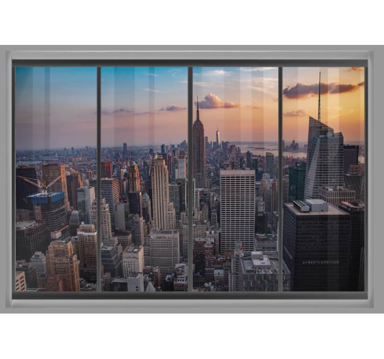 Manzaralı new york pencere new york duvar resmi - TenStickers
