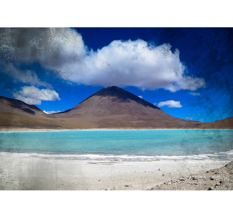 Dağ gölü perspektifi manzara duvar resim - TenStickers