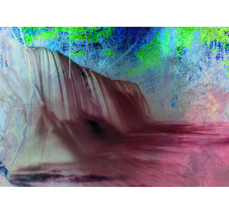 şelale ilkbahar ve sonbahar doğa duvar resmi - TenStickers