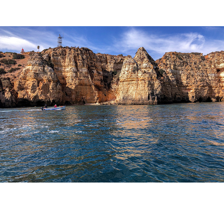 Deniz kenarı kaya yapısı manzara duvar resim - TenStickers