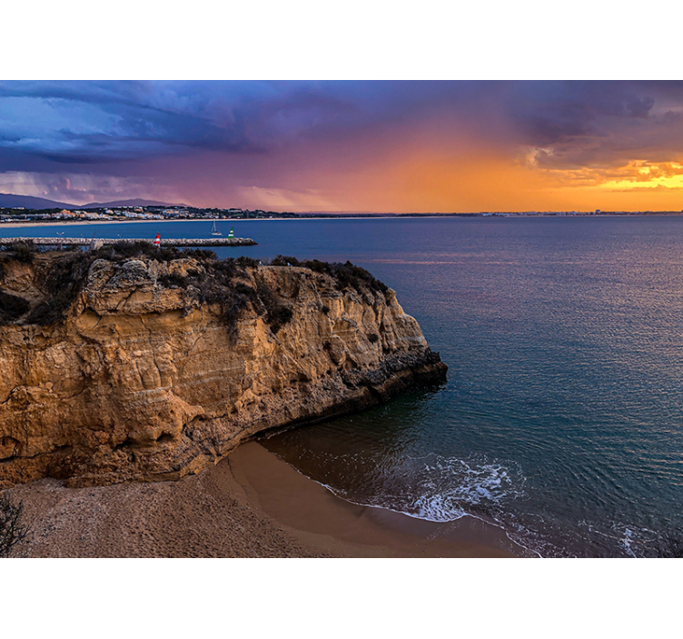 Lagos'ta gün batımı duvar resmi - TenStickers