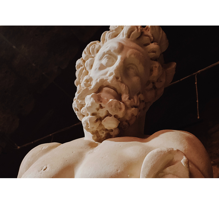 Siyah arka plan oturma odası duvar resmi üzerinde zeus - TenStickers