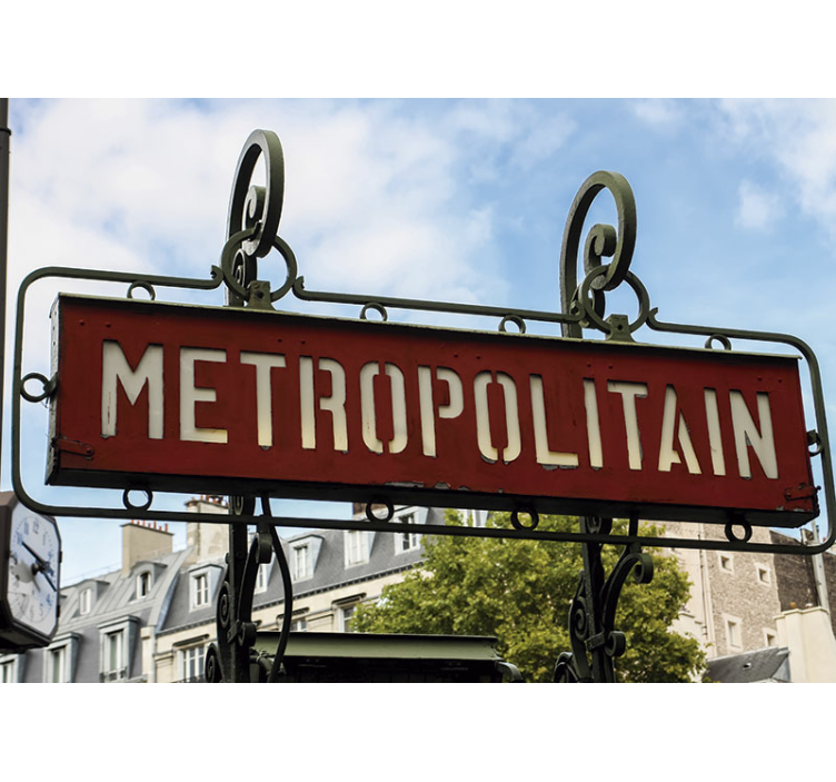 Metropol tabelası Paris duvar resim - TenStickers
