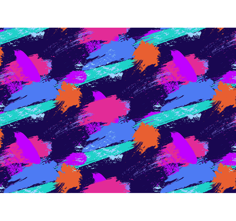 Soyut duvar resim renkli fırça darbeleri - TenStickers