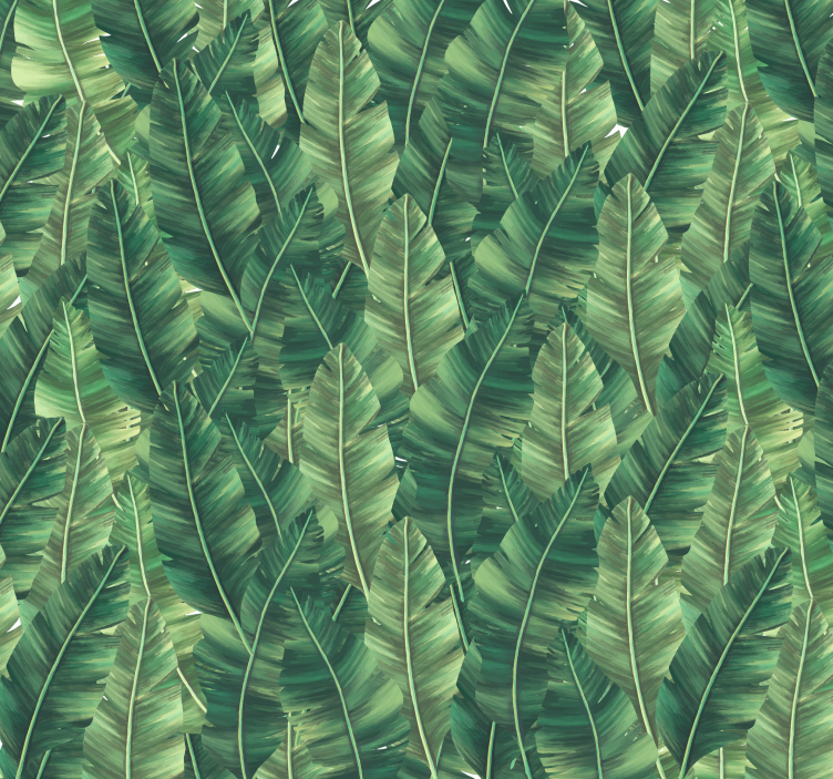 Büyük Yapraklar doğa duvar halısı - TenStickers