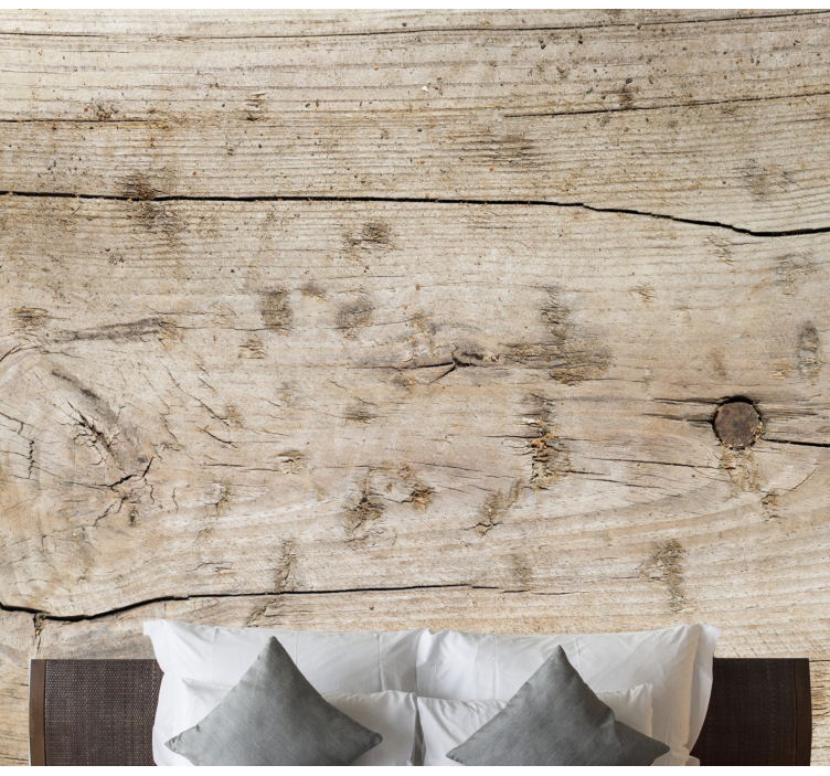Ahşap etkisi duvar resim dokulu ahşap yüzey - TenStickers