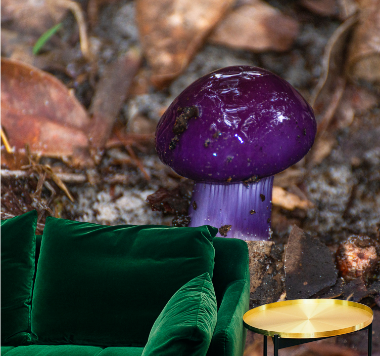 Ametist mantarları doğa duvar kağıdı - TenStickers