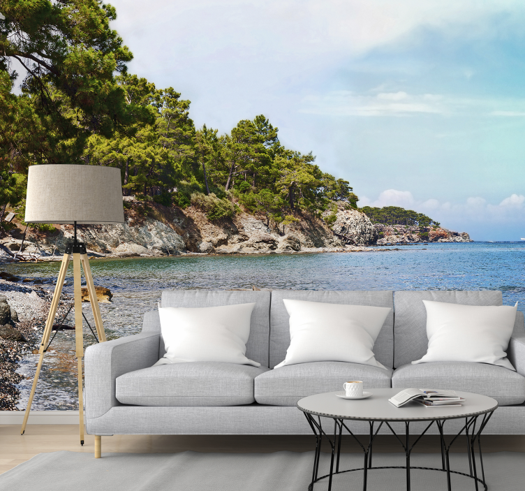 Antalya plaj deniz duvar resmi - TenStickers