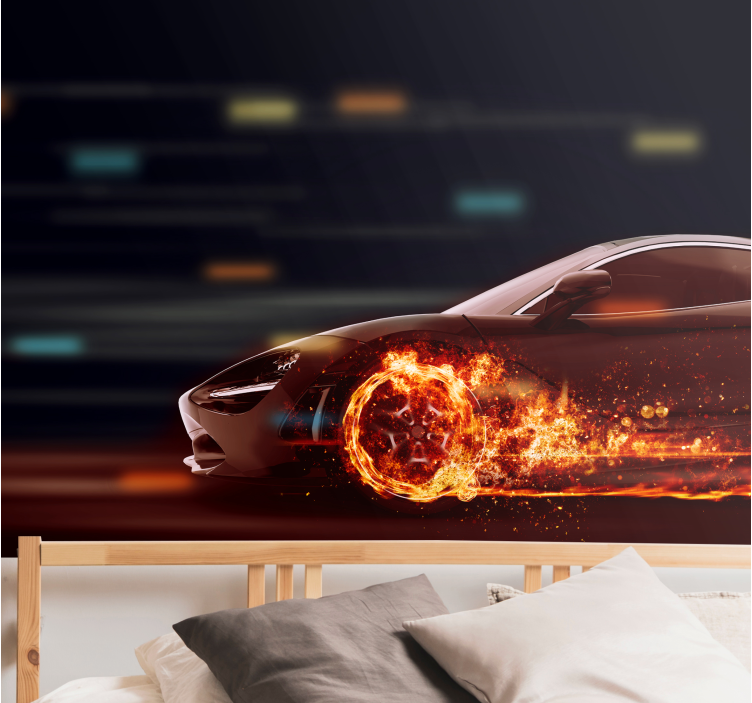 Araç duvar resmi - dinamik yarış hareketi - TenStickers