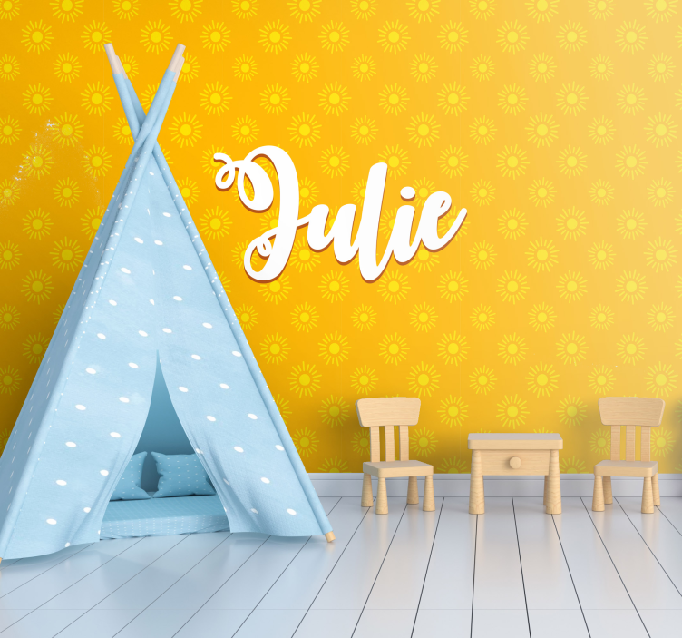 Ayçiçeği desenli arka plan çocuk odası duvar reslim - TenStickers