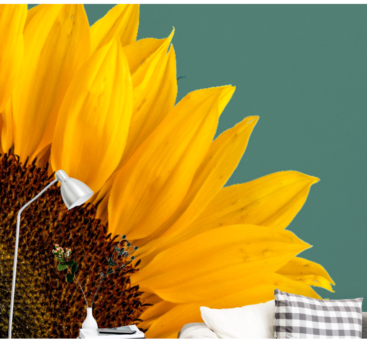 Ayçiçeği kapatmak duvar resmi - TenStickers