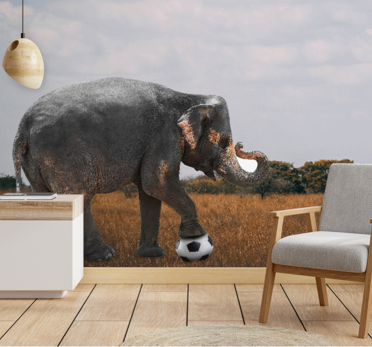 Oynayan bebek fil duvar resmi - TenStickers