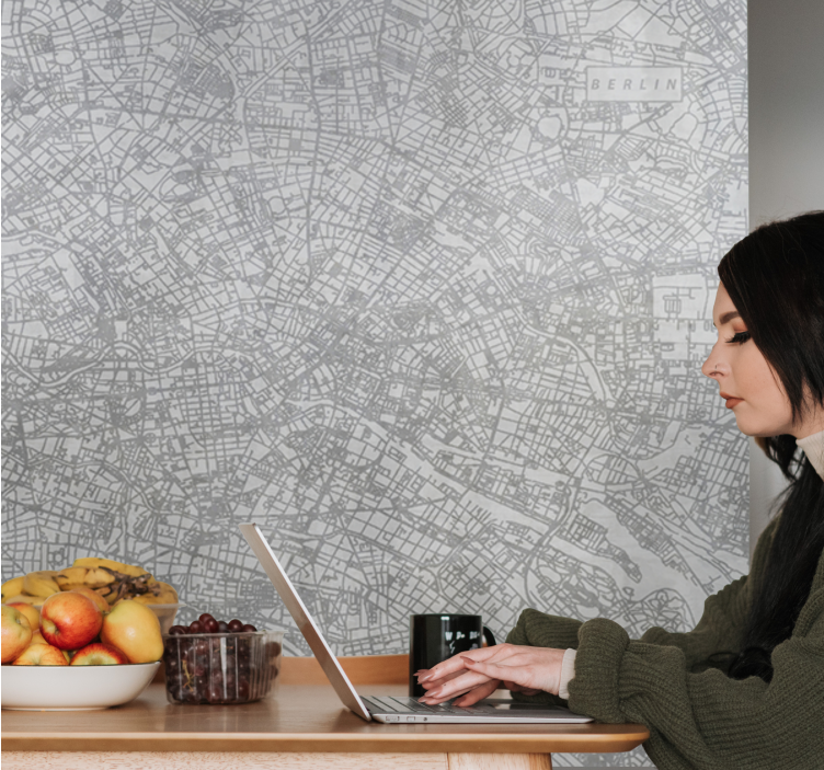 Berlin duvar resim - berlin'in detaylı haritası - TenStickers