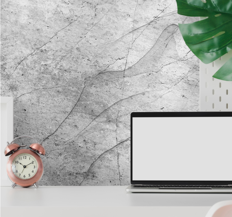 Beyaz mermer siyah doku tasarımı duvar resimleri - TenStickers