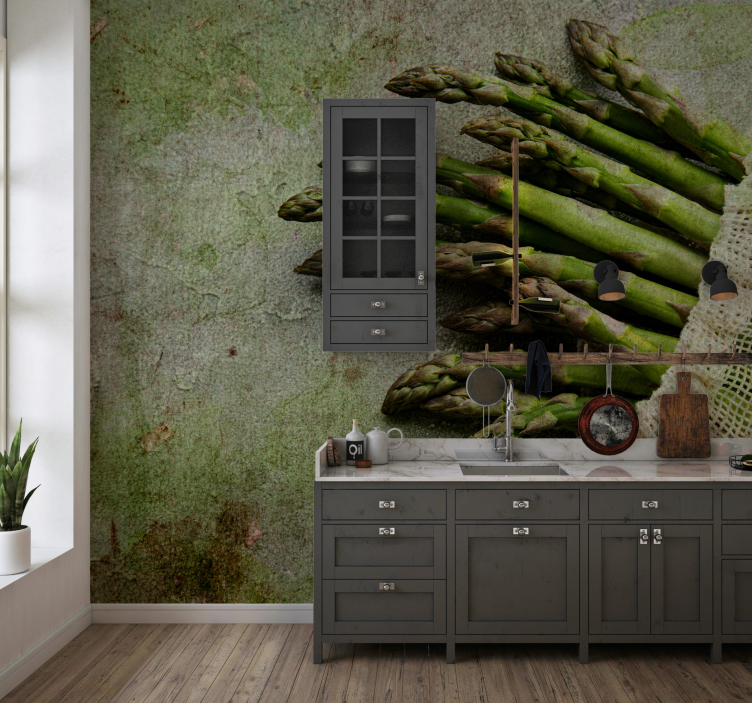 Bir çanta içinde kuşkonmaz mutfak duvar resmi - TenStickers