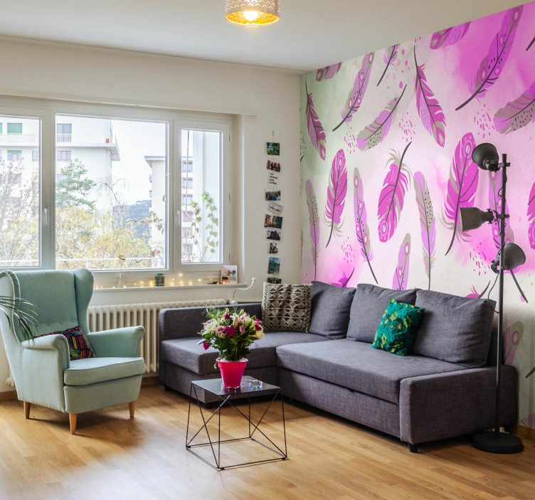 Boho tüyler zen duvar resmi - TenStickers