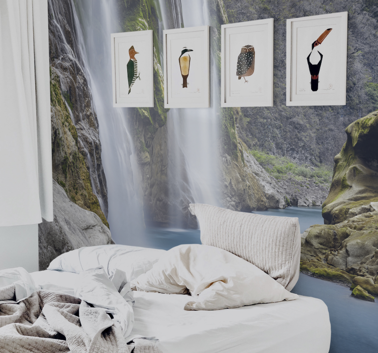 Büyük düz şelale duvar resmi - TenStickers