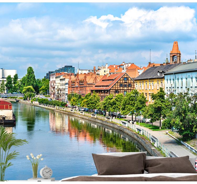 Bydgoszcz nehir yolu duvar kağıdı - TenStickers
