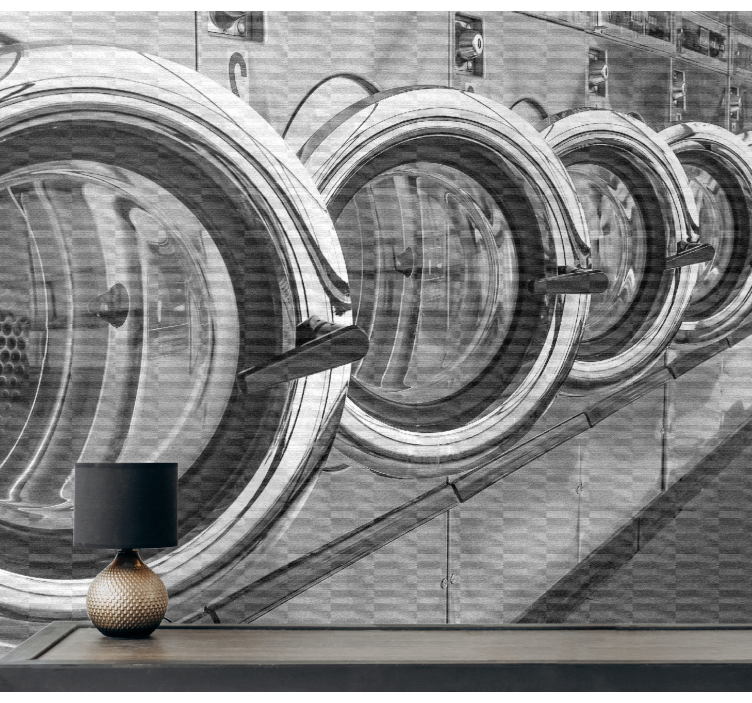 çamaşırhane grafiti kentsel sanat duvar resim - TenStickers