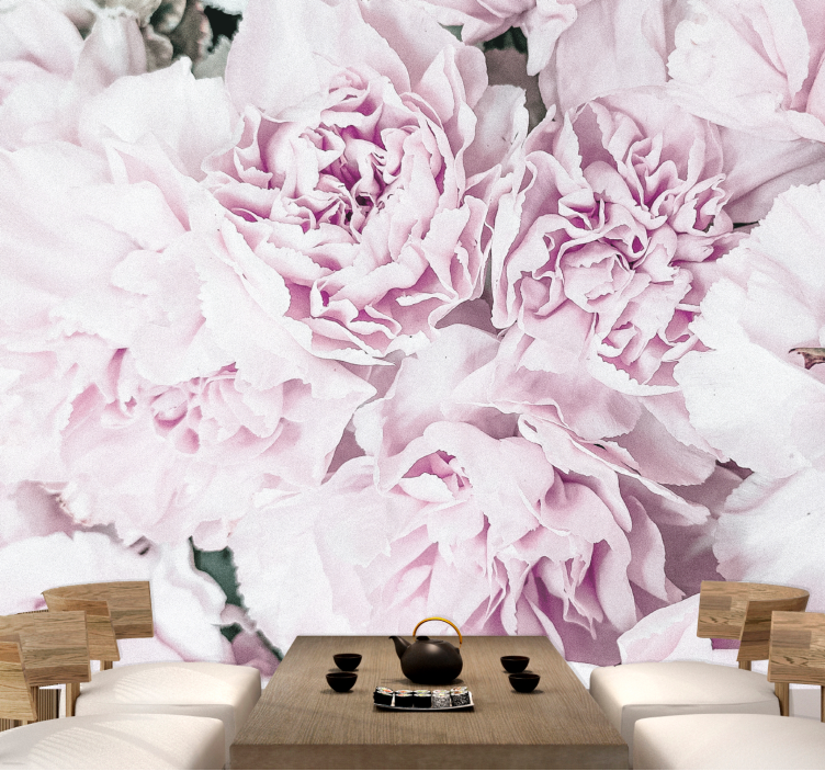 Çiçek duvar resim soft pink blooms - TenStickers