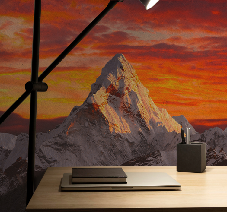 Dağ duvar resim - görkemli dağ gün batımı - TenStickers
