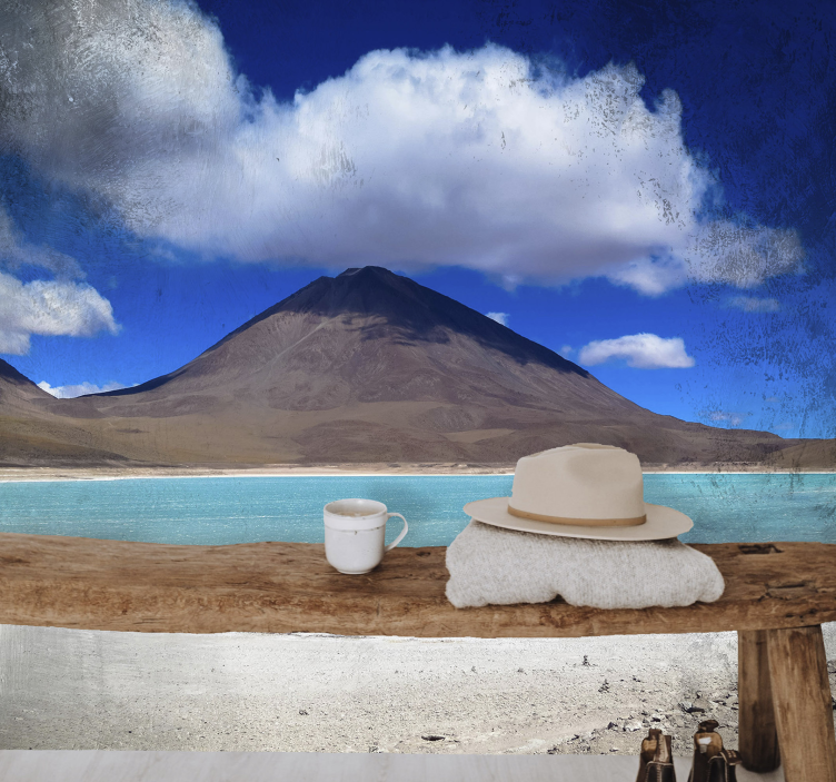 Dağ gölü perspektifi manzara duvar resim - TenStickers