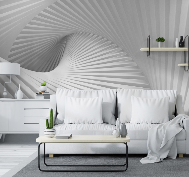 Merdiven dalgaları 3d duvar resmi - TenStickers