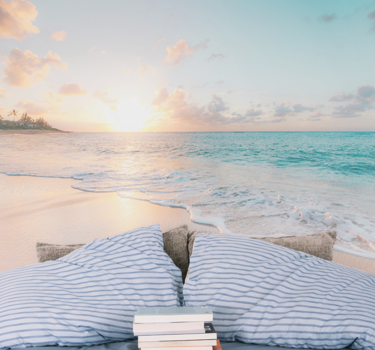 Deniz duvar resim gün batımı plajı havası - TenStickers