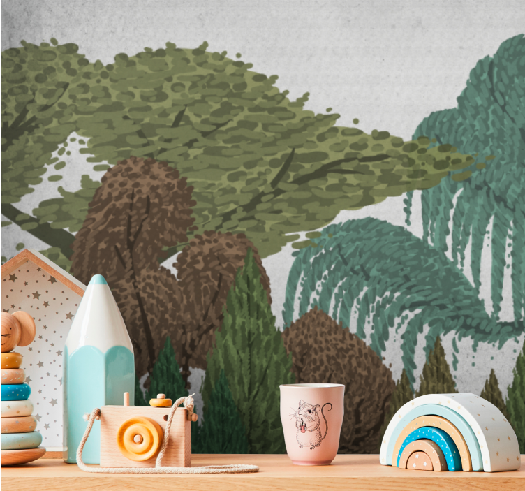 Doğa duvar resim - canlı yaprak manzarası - TenStickers