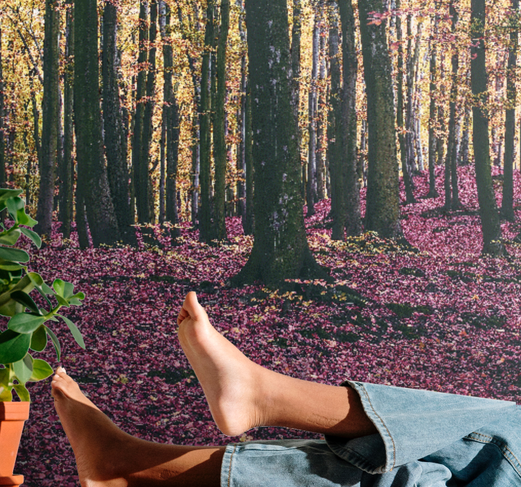 Doğa duvar resim huzurlu orman manzarası - TenStickers