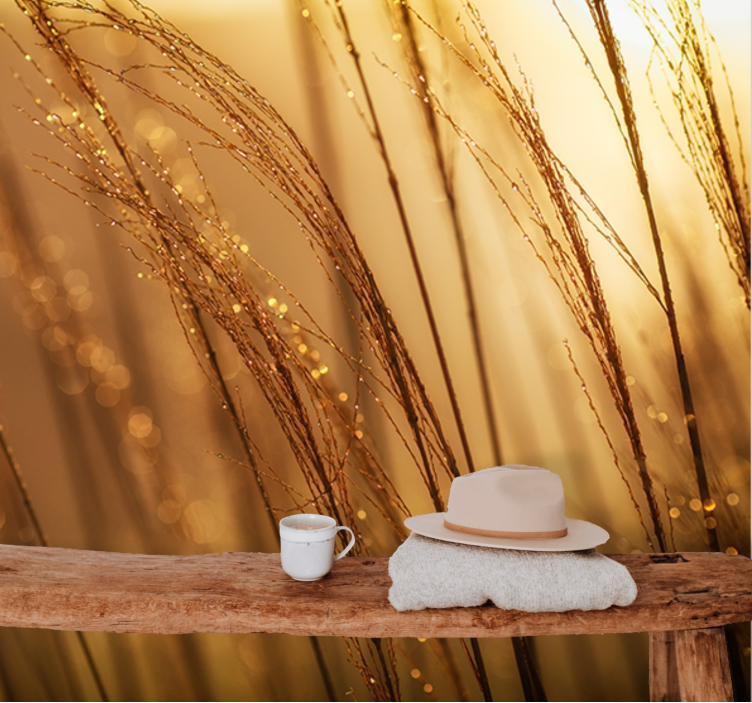 Doğa duvar resim - nazik altın ot - TenStickers