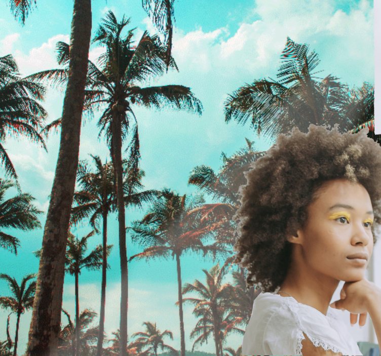 Doğa duvar resim palm ağaçları cenneti - TenStickers