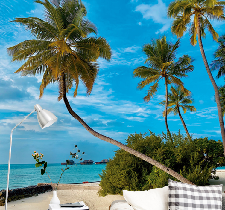 Doğa duvar resim tropikal palm manzarası - TenStickers