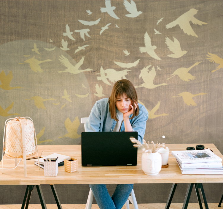 Doğa duvar resim uçan kuşlar - TenStickers