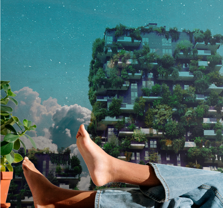 Doğa duvar resim - yeşil dikey bahçe - TenStickers