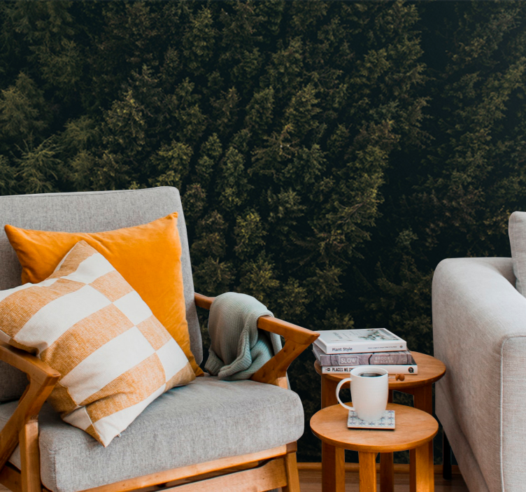 Doğa duvar resmi - göz alıcı yeşil Çatı - TenStickers