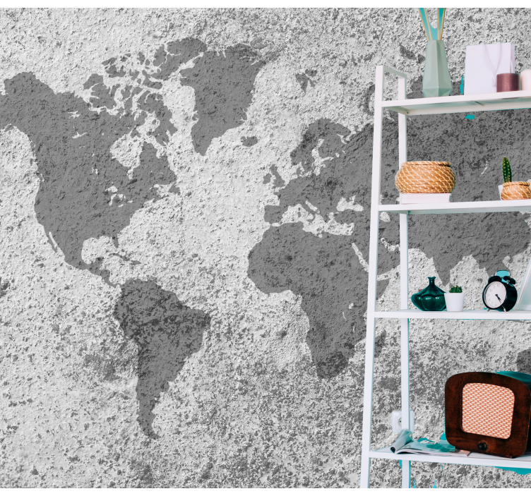 Dünya haritası duvar resmim sanatsal küre haritası - TenStickers