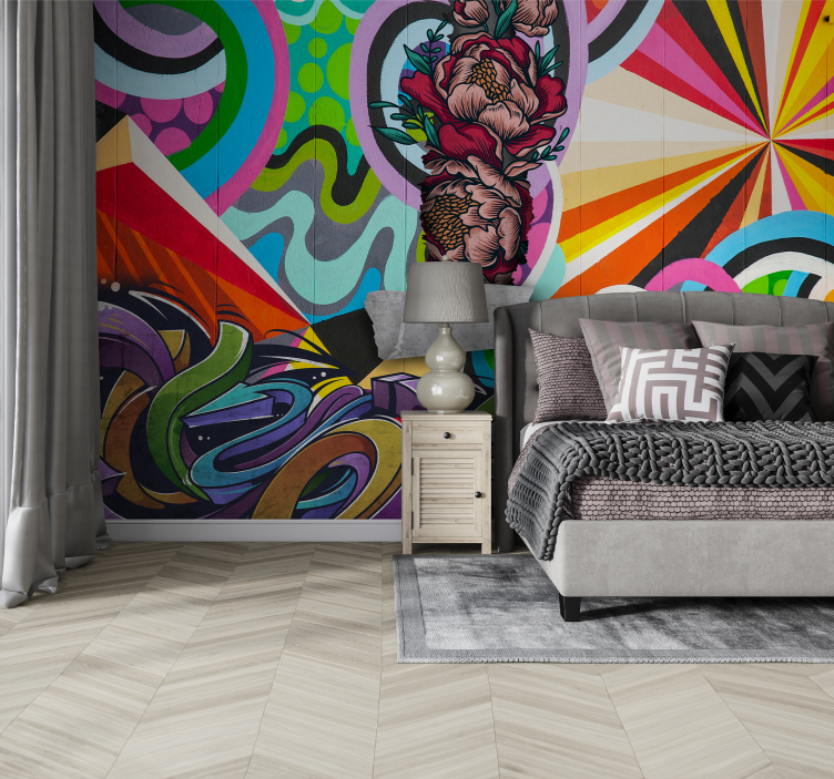 Duvar yazısı kentsel sanat duvar resmi - TenStickers