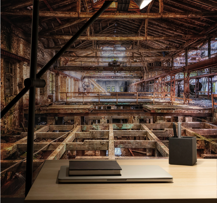 Endüstriyel bina iç modern duvar resmi - TenStickers