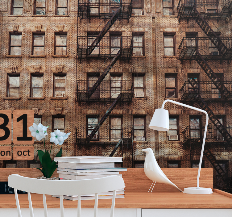 Endüstriyel temalı evler modern duvar kağıdı - TenStickers