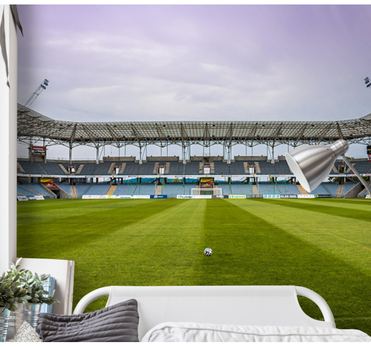 Futbol sahası yatak odası duvar kağıdı - TenStickers