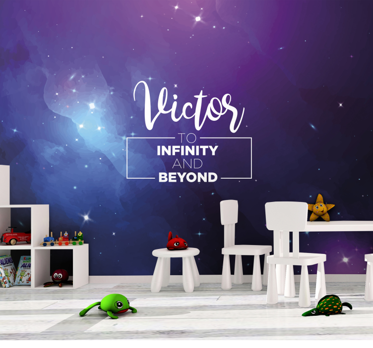 Galaksi kişiselleştirilmiş alıntı özel duvar resmi - TenStickers