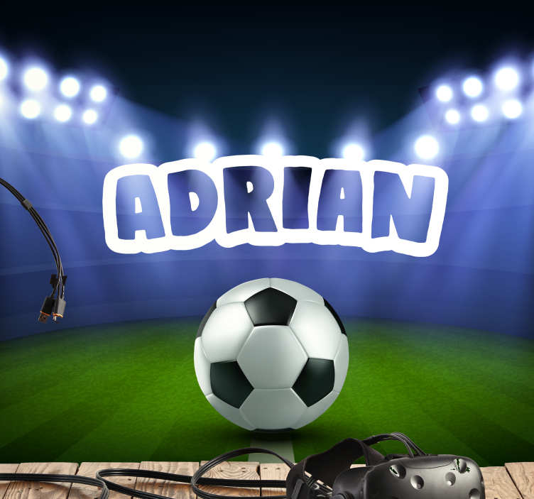 Bir stadyumda futbol maçı genç duvar resimleri - TenStickers